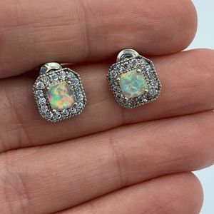 Faux Opal Earrings